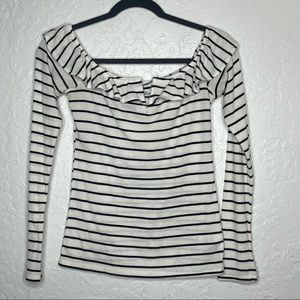 Aero Seriously Soft Black & White Top Size L